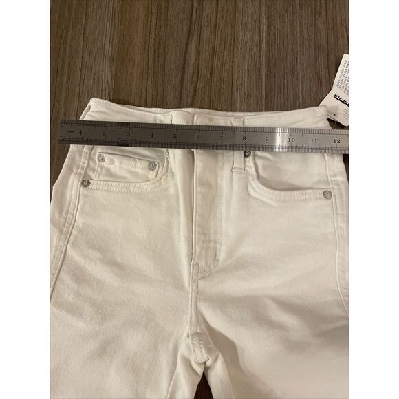 We The Free People Skinny Jeans Size 24 Mid Rise‎ In White Color MSRP $78 - Picture 11 of 13